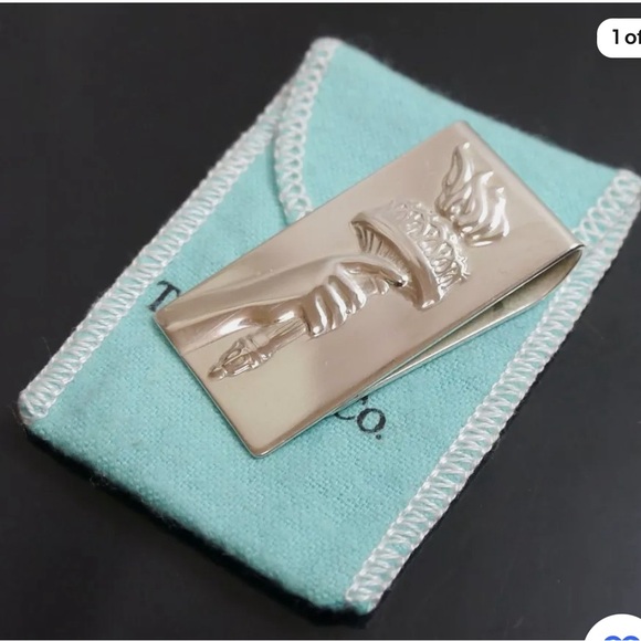Tiffany Sterling Silver Money Clip. Authentic, New with Tiffany Pouch & box. - Picture 1 of 4